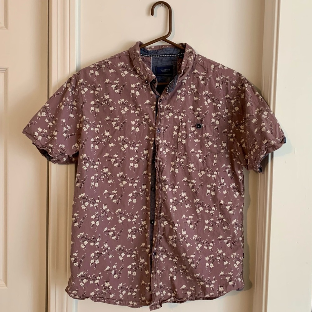 7DIAMONDS SHORT SLEEVE FLORAL SHIRT